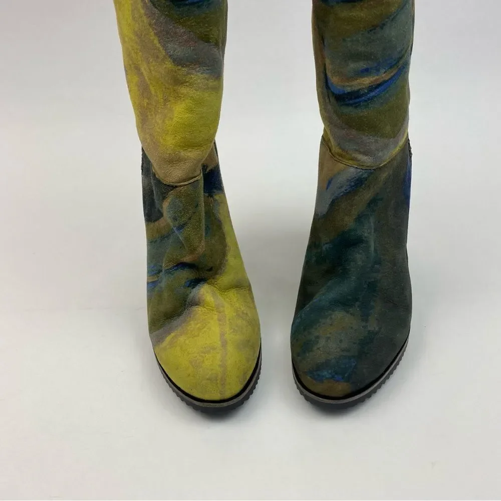 UGG X CLAIRE TABOURET FLUFF WEDGE BOOT WITH RARE BLUE LINING SZ 7 - Picture 6 of 15